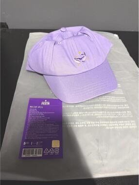BTS FESTA BALL CAP Purple Whale 10th Anniversary Cotton Official limited edition